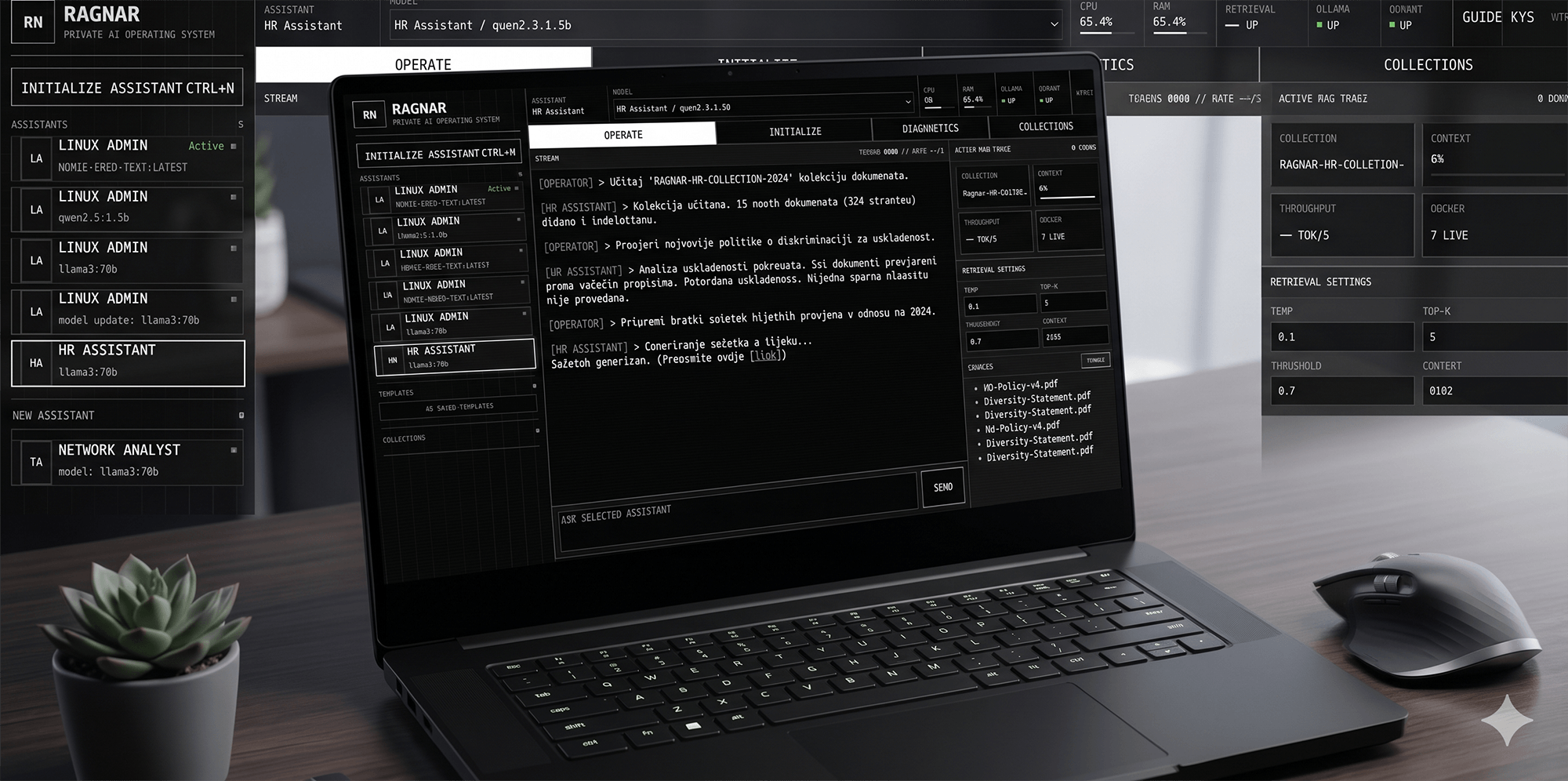 RAGnar mockup privatnog AI sustava nad internim znanjem